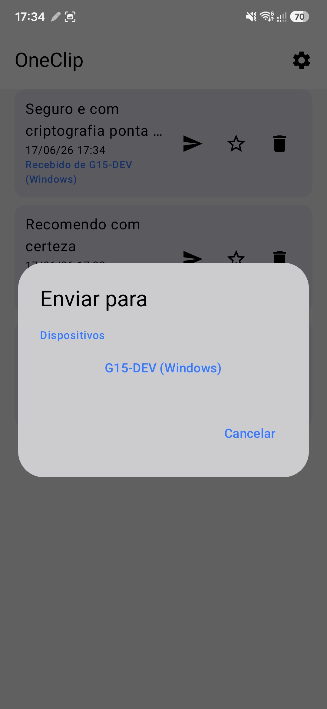 OneClip tela 4